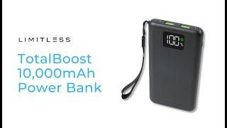 TotalBoost 10,000mAh Power Bank with USB and Type-C Charging Ports