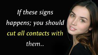 12 Signs You Should Cut All Contacts with Someone.. | Psychology Quotes | Life Lessons