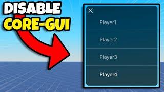 How to DISABLE Core GUI in Roblox Studio!