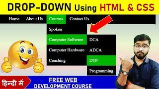 How To Make Drop Down Menu Using HTML And CSS | Web Development Tutorial