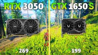 RTX 3050 vs GTX 1650 Super Gaming Benchmark | Test in 10 Games |