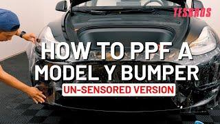 DIY PPF Installation For 2022+ Tesla Model Y Bumper Without Sensors - TESBROS