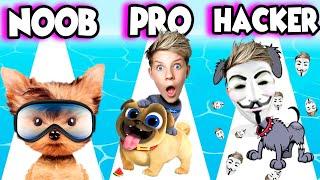 NOOB vs PRO vs HACKER In DOGGY RUN!? (ALL LEVELS!) Prezley