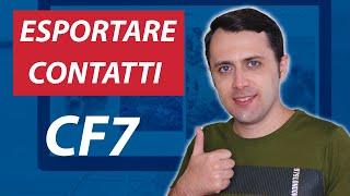 Come esportare contatti da Contact Form 7 CF7