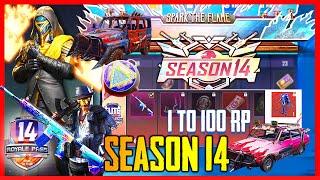 SEASON 14 ROYAL PASS 1 TO 100 RP REWARDS  - PUBG MOBILE