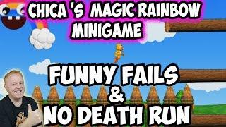 CHICA'S MAGIC RAINBOW MINIGAME | FUNNY FAILS AND NO DEATH RUN | FNAF WORLD