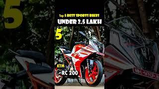 Top 5 Best Sports Bikes Under 2.5 Lakh