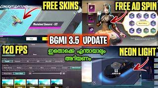 120 FPS In BGMI 3.5 Update | Free UZI, UMP, MP5K Skin  | Ad Event - Androgamer Malayalam 