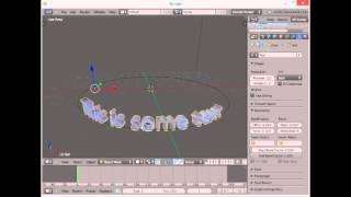 Text on a curved path and revolving animation Blender 3D