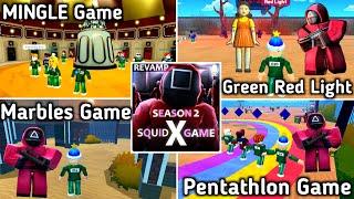 Roblox Squid Game X - New Update All Games Full Walkthrough | Squid Game Season 2