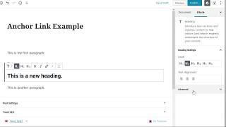Anchor Links in WordPress with Gutenberg