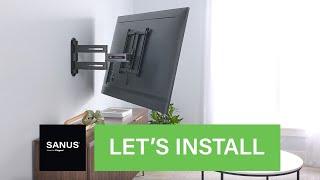 How to Install the SANUS Advanced Full-Motion 4D® + Shift™ TV Wall Mount for TVs 32"-65"