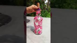 New Glass Bottle Art ️#Mimi's Art World #bottleart #shorts #art #youtubeshorts