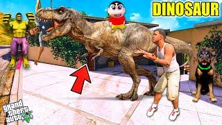 Franklin And Shinchan Saved A Dinosaur in GTA 5! | GTA 5 AVENGERS