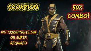 Easy 50% Combo With Scorpion Mortal Kombat 11