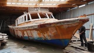 Man Finds Abandoned Boat and Renovates it Back to New | Start to Finish Rebuild by  @Nasatchannel