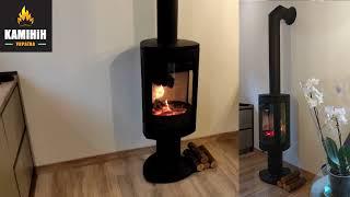 Монтаж печі камінофена Jotul F 373 | Горіння дизайнерської печі Jotul F 373