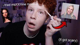 i tried to do maXXXine makeup (i looked insane)