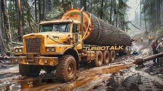 Extreme Logging Trucks | Extreme Dangerous Fastest Big Chainsaw Cutting Tree Machines | TurboTalk