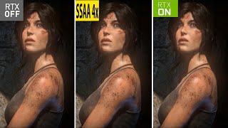 Rise of the Tomb Raider RTX DLSS - ON vs OFF vs SSAA 4x (Graphics / Frame Rate) RTX 3090