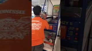 Blind kid gets high score on basketball arcade game