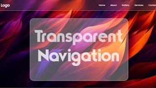 Simple Navigation Bar Using HTML & CSS