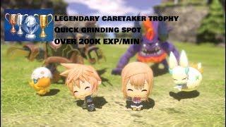 World of Final Fantasy -  Legendary Caretaker Trophy - Over 200k EXP/MIN