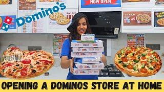 We Opened DOMINOS STORE at HOME  | FUNNY FOOD CHALLENGE