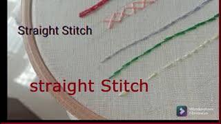 Straight Stitch | Learn Hand Embroidery tutorial for very beginners part-9 |simple Straight Stitch