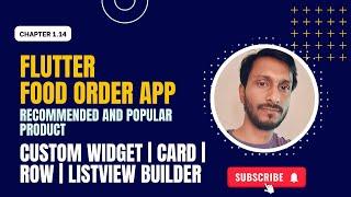 1.14: How to use Custom Widget, Card, Row, ClipRRect widget in Flutter | Popular products | Hindi