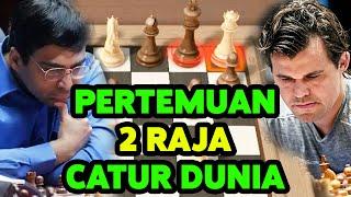 SKAKMAT INDAH MAGNUS CARLSEN VS VISWANATHAN ANAND | Pengorbanan Mentri Terbaik Juara Catur Dunia