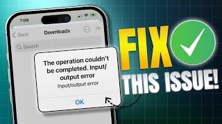 How to Fix The Operation Couldn't Be Completed Error on iPhone Files App | iOS Files App Not Working