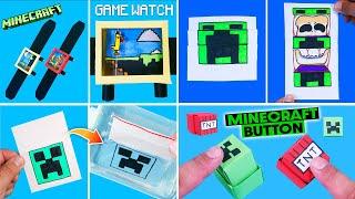 4 BEST MINECRAFT DIY. How to make MINECRAFT CREEPER Game from paper. Paper Gaming Watch - MINECRAFT.