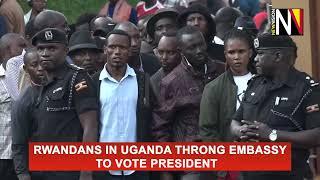 Rwandans in Uganda throng embassy to vote president