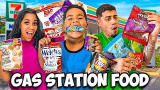 Eating Only GAS STATION FOOD For 24 Hours!!