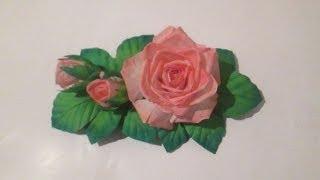 DIY / Роза из ткани / "Летний вечер" ( 2 часть) / Цветы из ткани / fabric flowers with his own hands