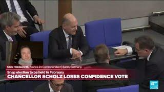 Germany’s Scholz loses confidence vote, triggering path to snap elections • FRANCE 24 English