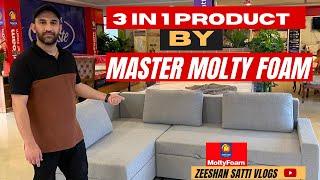 Master Molty Foam 3-in-1  L-Shape Sofa with Bed and Storage: Ultimate Comfort and Convenience.