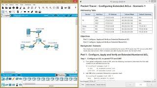 4.1.1.10 Packet Tracer - Configuring Extended ACLs Scenario 1