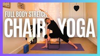CHAIR YOGA for BEGINNERS and SENIORS - Gentle FULL BODY STRETCH