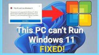 This pc can't run windows 11 | 100% Fixed | Mohmand tech