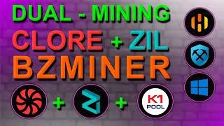 ДУАЛ МАЙНИНГ CLORE+ZIL | УВЕЛИЧИВАЕМ ДОХОД ОТ МАЙНИНГА | НАСТРОЙКА BZMINER В HIVEOS RAVEOS И WINDOWS