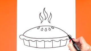 Pie Drawing: How to Draw A Pie |SIMPLE| Step by step drawing | Super Easy Drawing