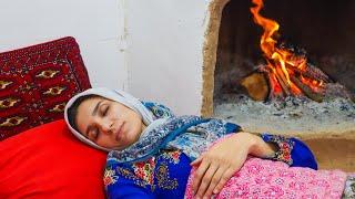 Far from Civilization : Morning Routine on a Snowy Day in the Coldest Village in Iran