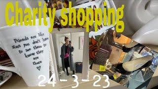 Come charity thrift shopping with me preowned fashion 24 March 2023