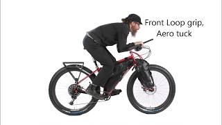 Jones Loop H-Bar, bicycle handlebar, hand and body positions with aero position