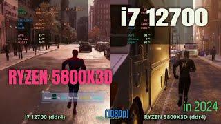 i7 12700 vs ryzen 5800x3d ddr4 in 2024