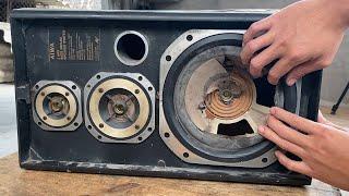 Restoration 3 way bass reflex speakers system // Restore things long forgotten