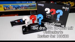 Review BlueBrixx The Three ???: 3D logo with business card (Set 108480)