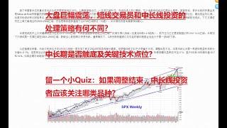 短线交易员和中长线投资的处理策略有何不同？中长期是否触底及关键技术点位？如果调整结束，中长线投资者应该关注哪类品种？